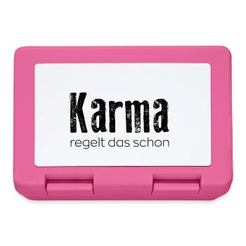 Karma regelt das schon - Brotdose - Pink - Vorne