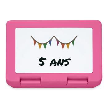 5 JAHRE. 5. JUBILÄUM. 5-JÄHRIGES JUBILÄUM - Brotdose - Pink - Vorne