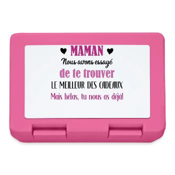 Maman, meilleur des cadeaux - Boîte à goûter - rose - Devant