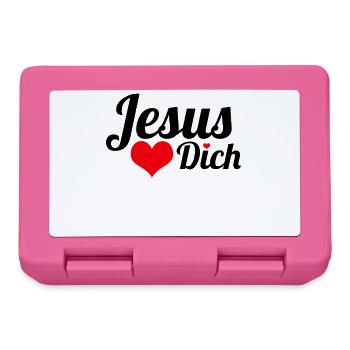 Jesus liebt dich - Brotdose - Pink - Vorne