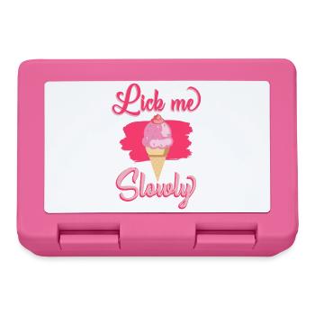 Lèche-moi lentement - cadeau de crème glacée - Boîte à goûter - rose - Devant