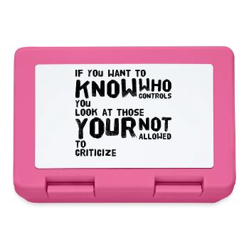Censorship - Lunchbox - pink - Front