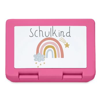 Schulkind Regenbogen - Brotdose - Pink - Vorne