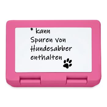 Kann Spuren von Hundesabber enthalten - Brotdose - Pink - Vorne