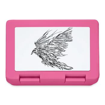 Flying raven - Lunchbox - pink - Front