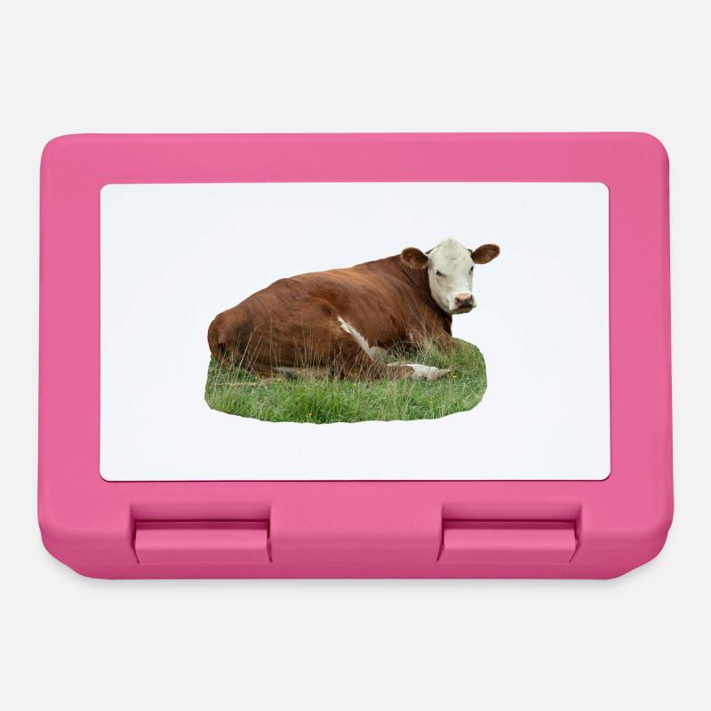 Vache - Boîte à goûter - rose