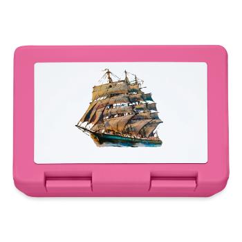 Sailing ship - Lunchbox - pink - Front