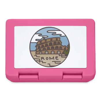 Rome (Italie) Illustration - Boîte à goûter - rose - Devant