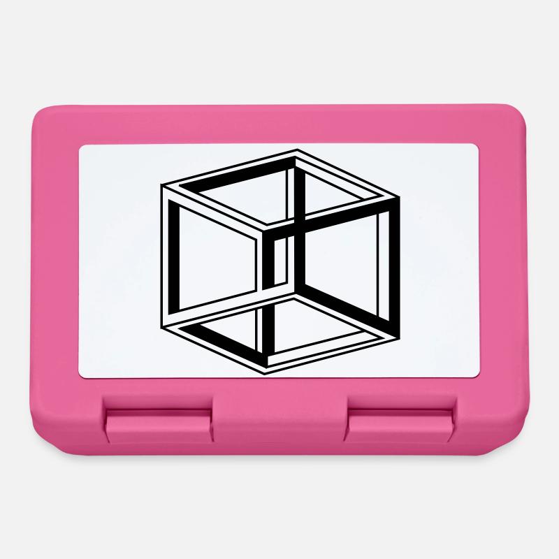 cube escher - Boîte à goûter - rose