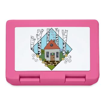 Birkenhaus.png - Brotdose - Pink - Vorne