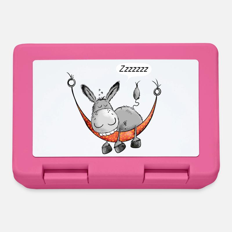 Sleeping Donkey - Lunchbox - pink