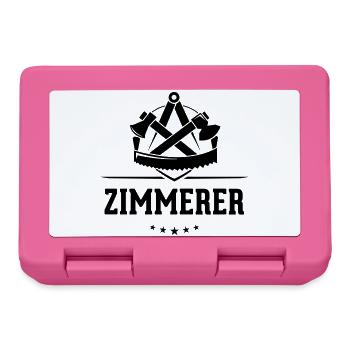Zimmerer Zunft mit Schriftzug - Brotdose - Pink - Vorne