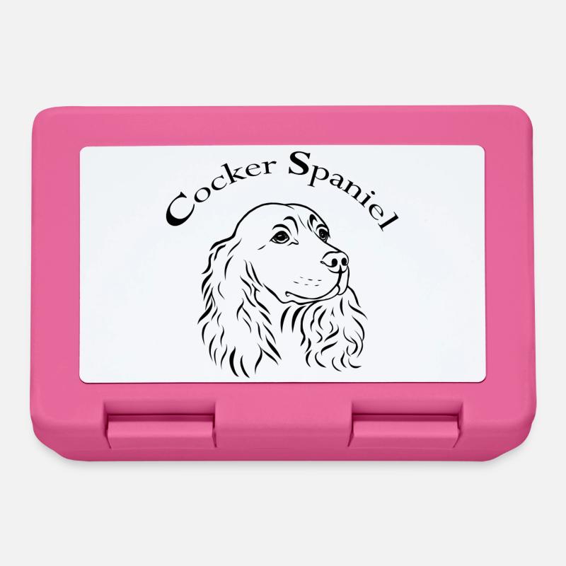 Cocker Spaniel Portrait - Lunchbox - pink