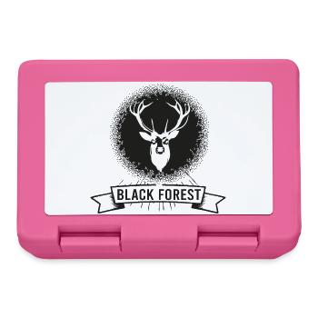 Dunkler Wald Hirsch Motiv - Brotdose - Pink - Vorne