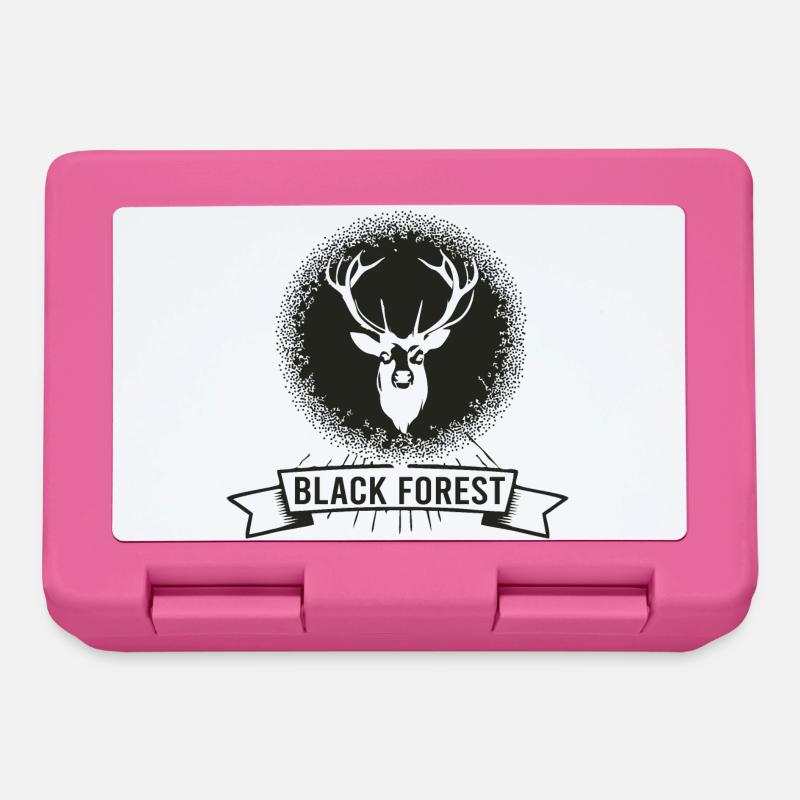 Motif Cerf Forêt Sombre - Boîte à goûter - rose