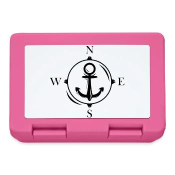 Compass Anchor North Symbol Logo Vector Graphic - Lunchbox - pink - Front