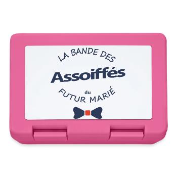 Bande des Assoiffés du Futur Marié - Boîte à goûter - rose - Devant