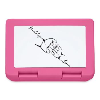 Dad Child Fist pump Cute new born gifts - Lunchbox - pink - Front