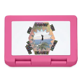 Les îles Canaries avec leur propre touche - plaisir ensoleillé sur la plage - Boîte à goûter - rose - Devant