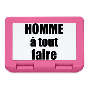Homme a tout faire - Boîte à goûter - rose - Devant