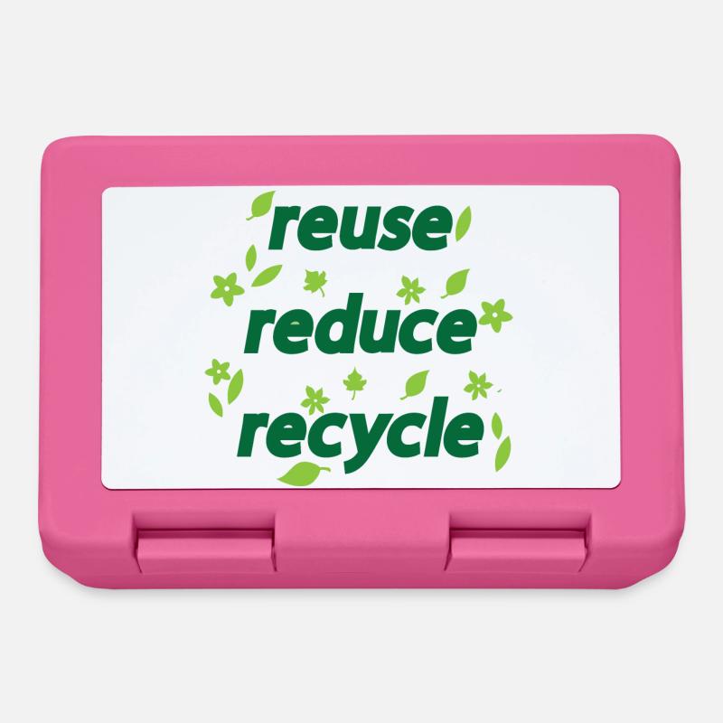 Reduce Reuse Recycle - Lunchbox - pink