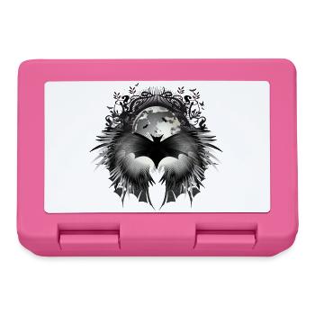 Bat and full moon as a mysterious motif - Lunchbox - pink - Front