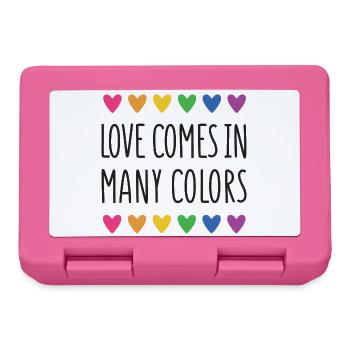Pride Month LGBTQ - Love Comes in Many Colors - Lunchbox - pink - Front