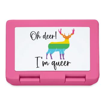Pride Month LGBTQ - Oh Deer I'm Queer! - Lunchbox - pink - Front