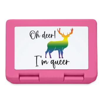 Pride Month LGBTQ - Oh Deer I'm Queer! - Lunchbox - pink - Front