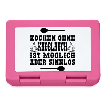 Kochen ohne Knoblauch - Brotdose - Pink - Vorne