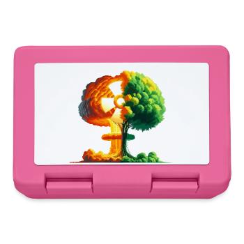 Baum des Lebens und nukleare Explosion - Brotdose - Pink - Vorne