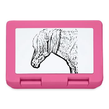Chevaux T-shirt Cadeau Cavalier - Boîte à goûter - rose - Devant