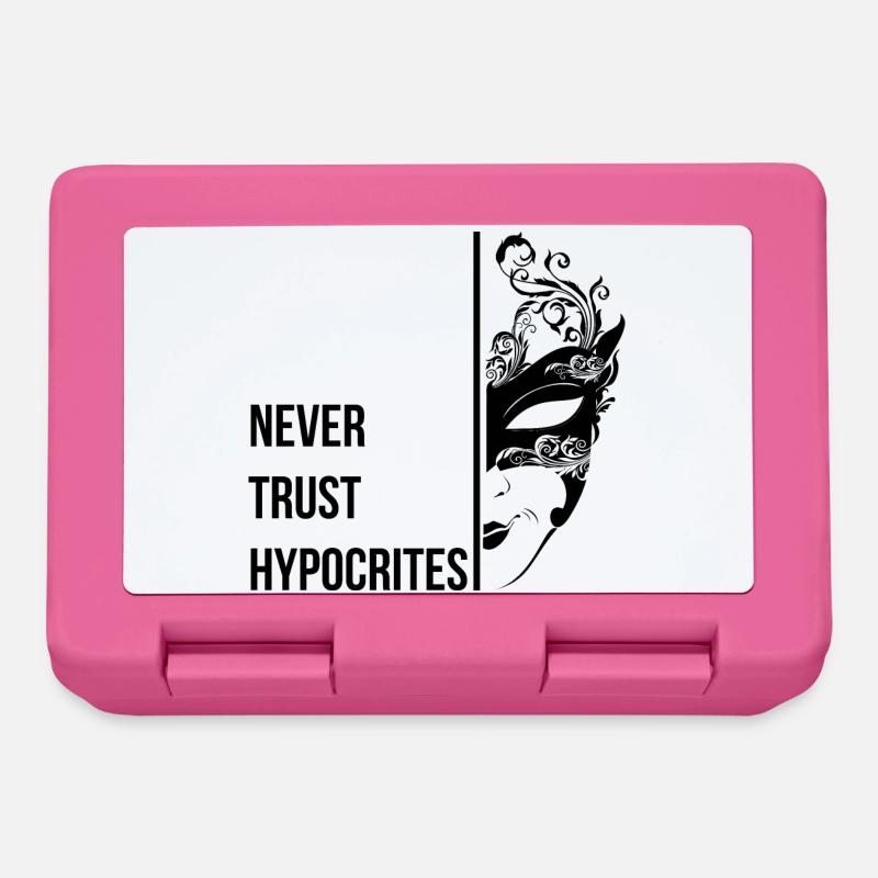 Never Trust Hypocrites - Lunchbox - pink