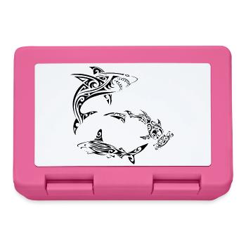 Requins polynésiens noirs - Boîte à goûter - rose - Devant