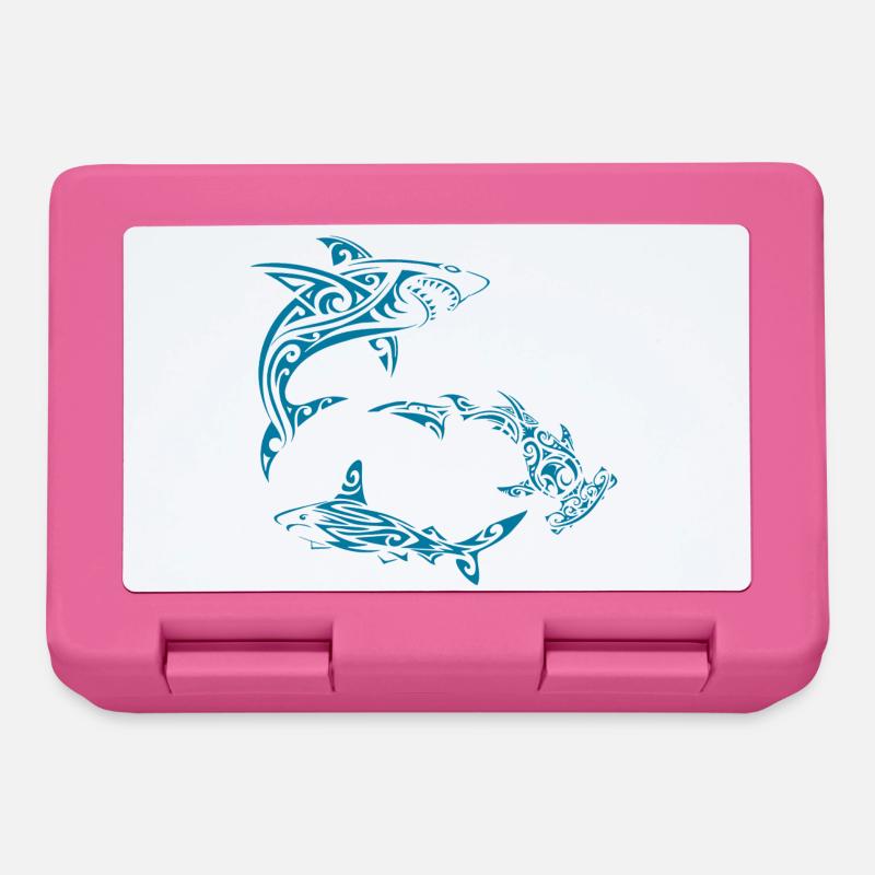 Requins polynésiens - Boîte à goûter - rose