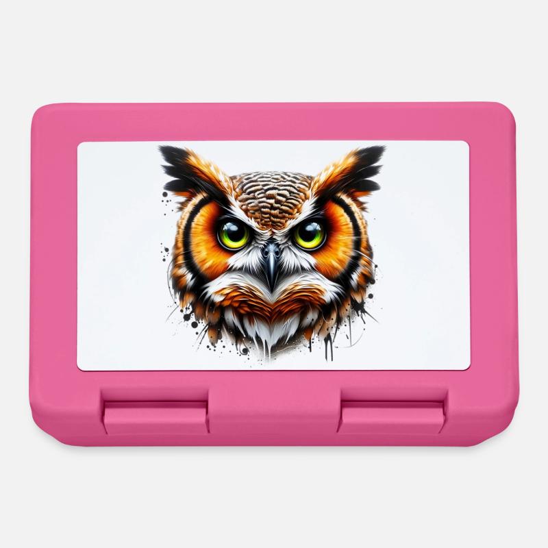 Eule - Brotdose - Pink