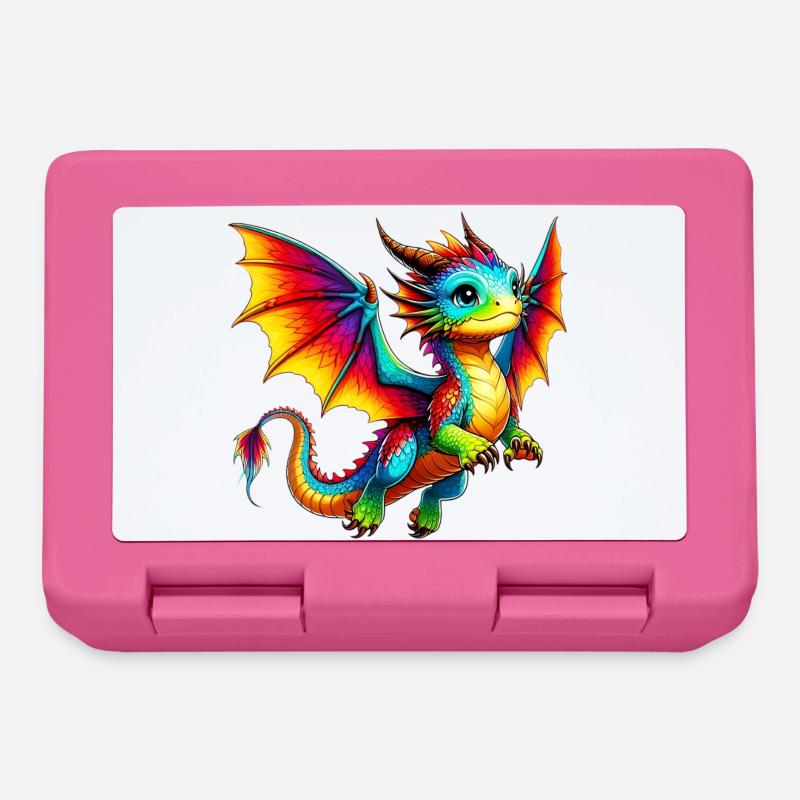 Drache - Brotdose - Pink