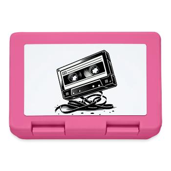 Music cassette in retro style 80s and 90s style - Lunchbox - pink - Front