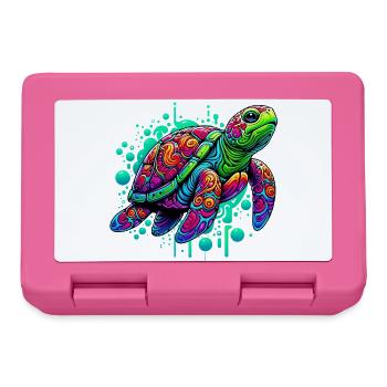 Tortue - Boîte à goûter - rose - Devant