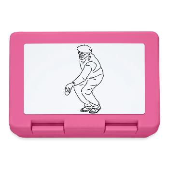 Joueur de pétanque gaucher - Boîte à goûter - rose - Devant