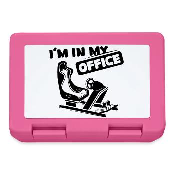 Sim racing office sayings racer funny gaming icon - Lunchbox - pink - Front