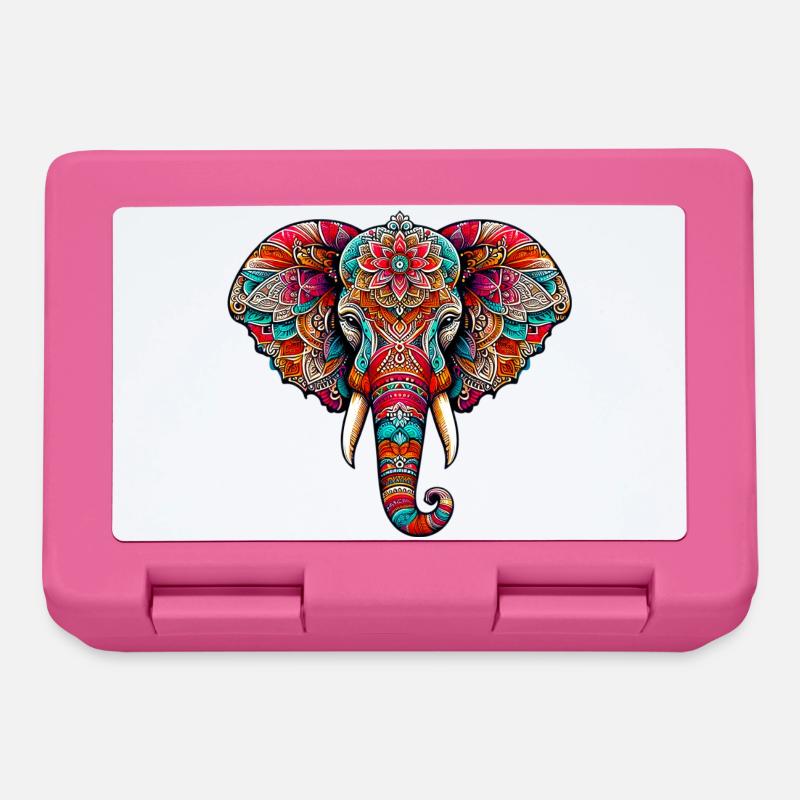 Éléphant - Boîte à goûter - rose