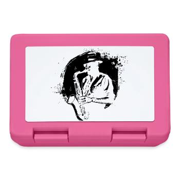 Saxophoniste - Boîte à goûter - rose - Devant