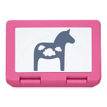 Dala Horse Clouds Scandinavian Christmas Horse - Lunchbox - pink - Front