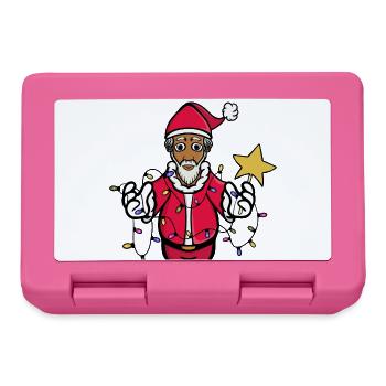 Ein strahlender Weihnachtsmann - Brotdose - Pink - Vorne