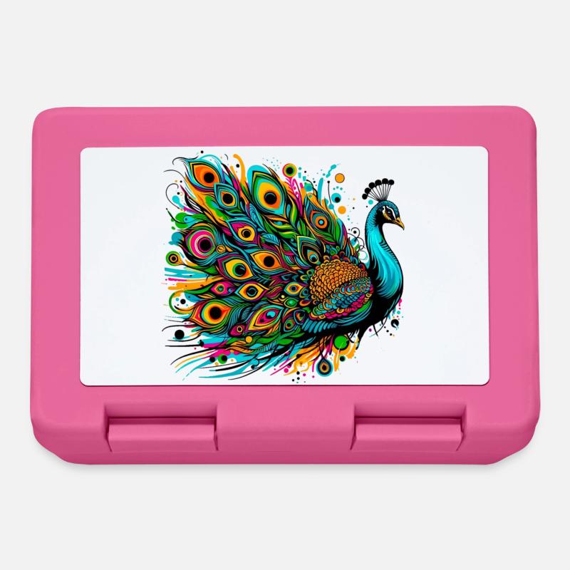 Pfau - Brotdose - Pink