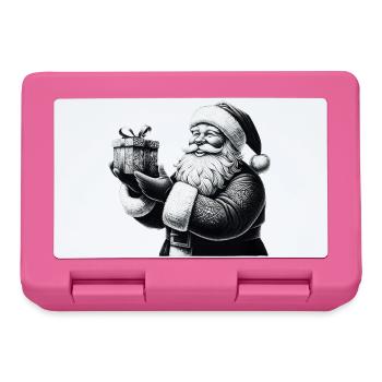 Cadeau de Père Noël dessiné à la main - Boîte à goûter - rose - Devant