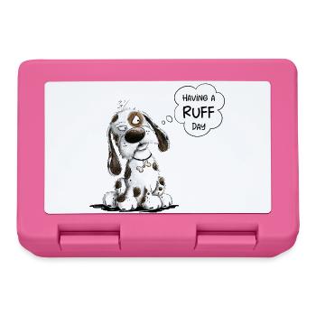 Nope Dog Saying Having A Ruff Day - Lunchbox - pink - Front