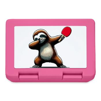 Dabbing paresseux Raquette de tennis de table Ping Pong - Boîte à goûter - rose - Devant