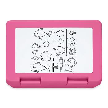 Fishing Comic Style - Lunchbox - pink - Front